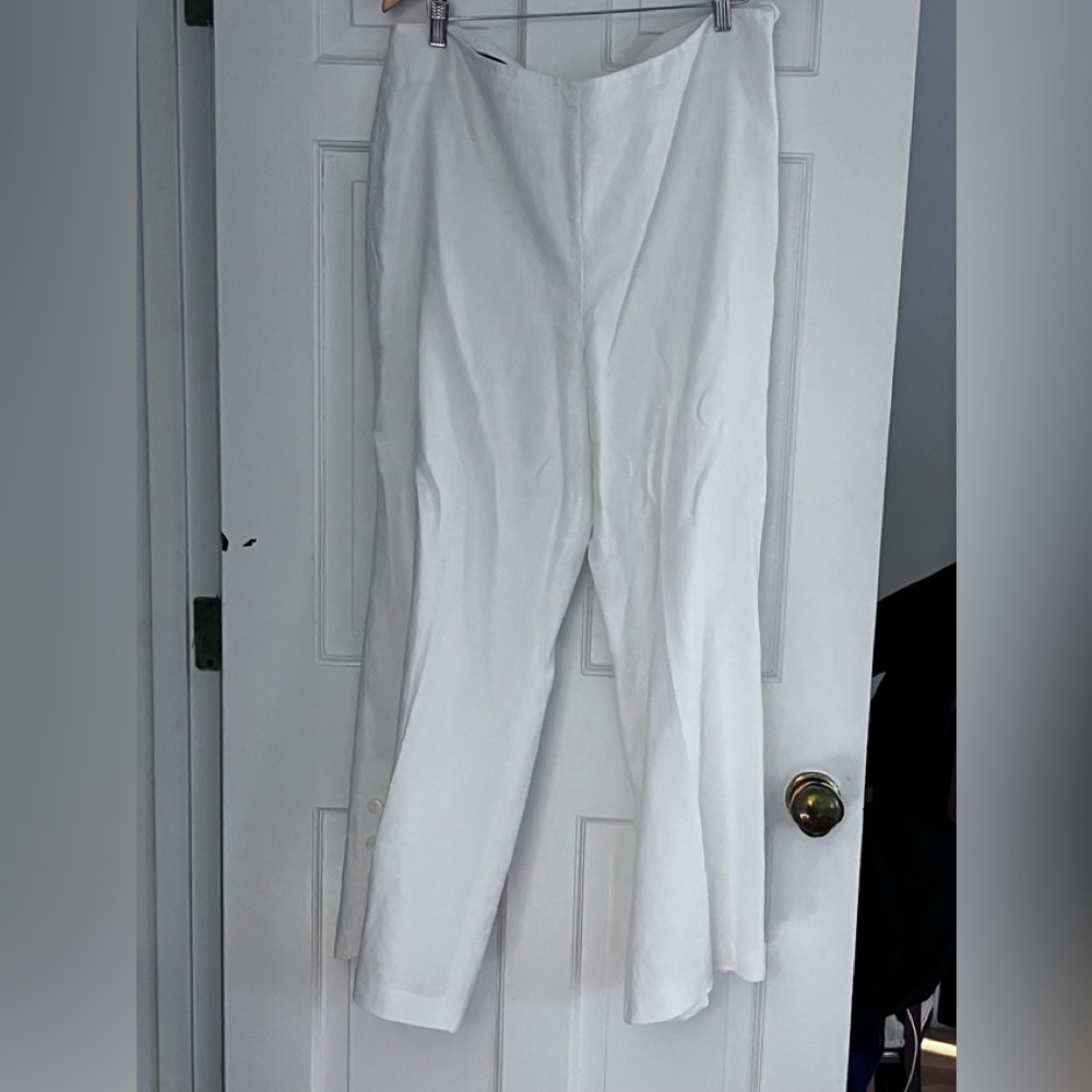 Talbots White Wide-Leg Pants